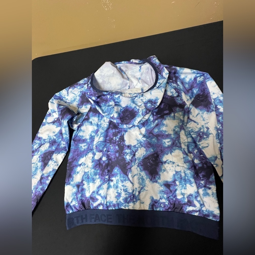 NORTH FACE GIRLS PRINTED ALTA VISTA RAIN JACKET W/ HOOD. PAISLEY PURPLE LARGE - Picture 4 of 10
